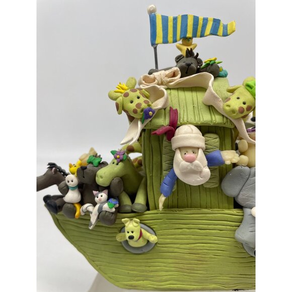1999 Elayne Watrus Noah’s Ark Clay Sculpture Original Box - Picture 4 of 15